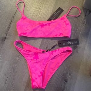 Triangle bikini top and bottom